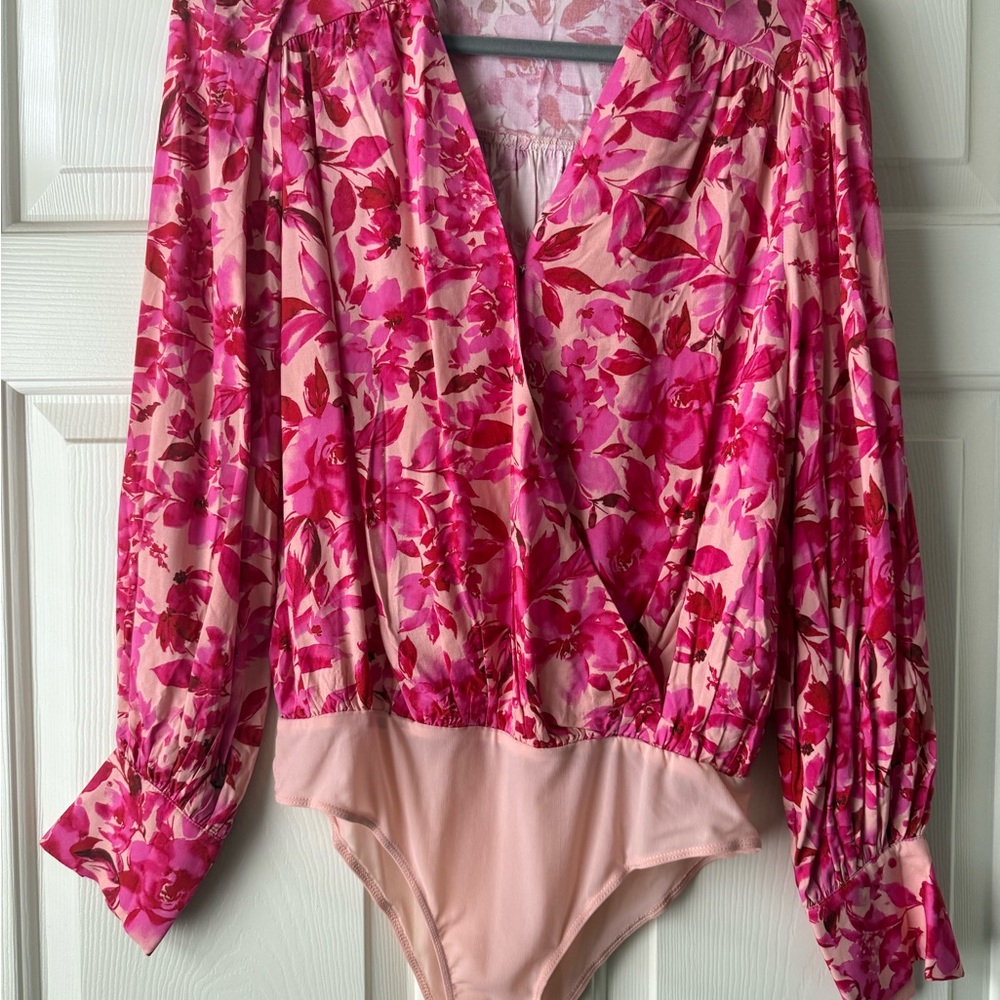 Magnolia Boutique Pink Floral bodysuit